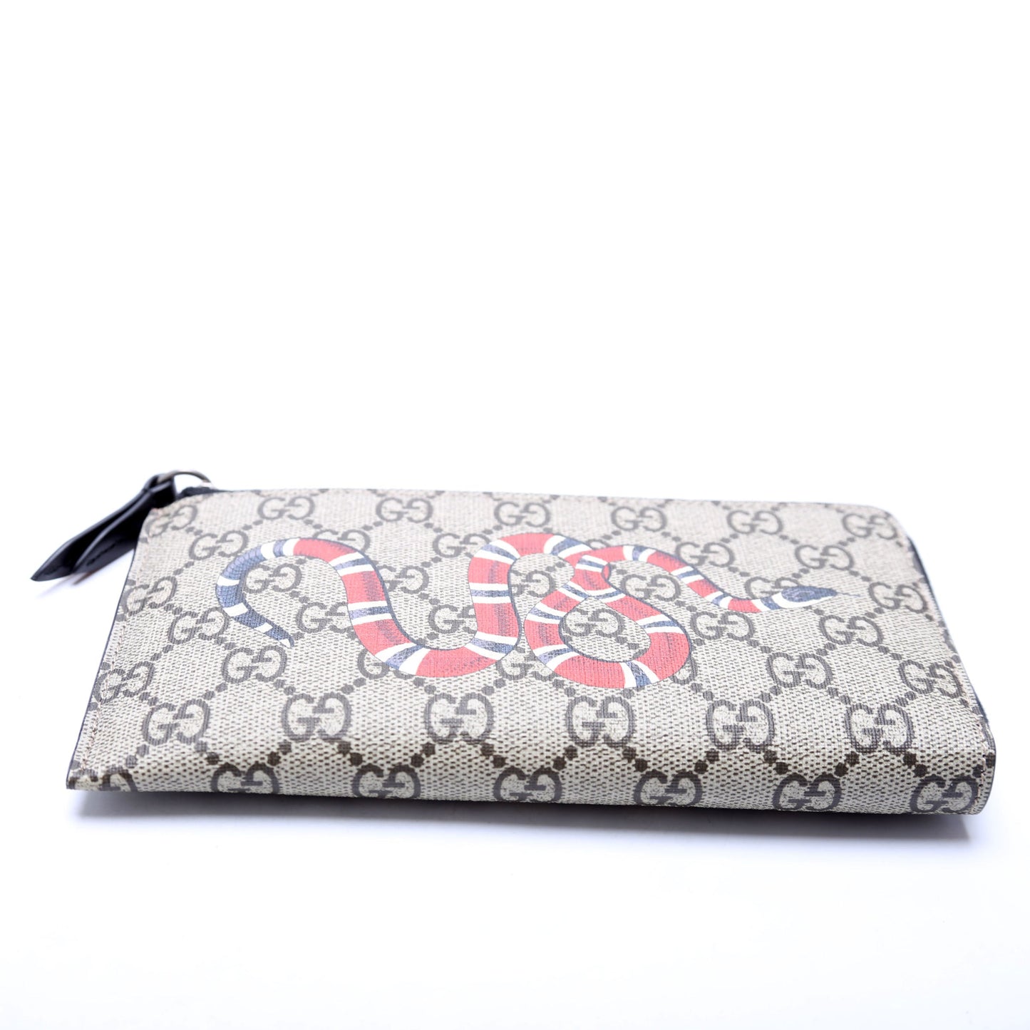 Gucci  GG Supreme Kingsnake L-Zip Wallet Black