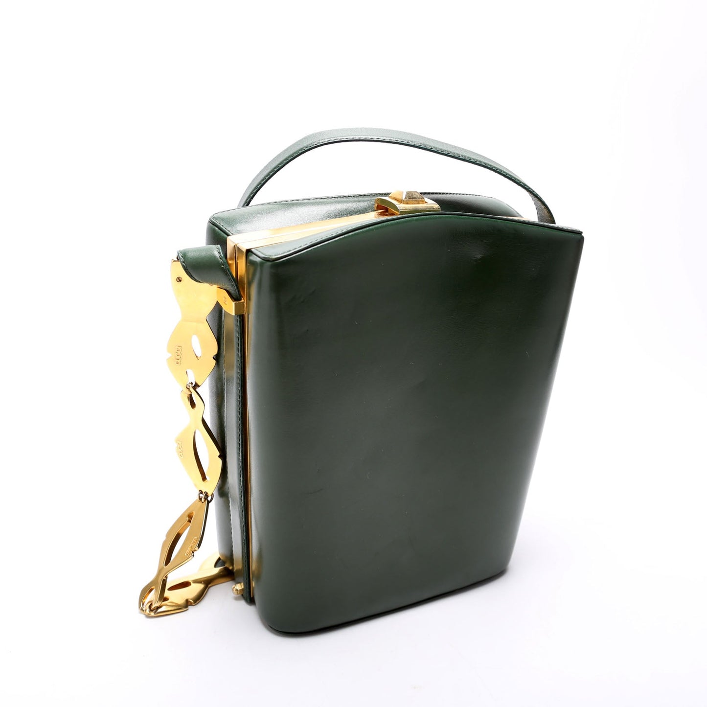 Gucci 001 2174 Box Shoulder   Green Bag