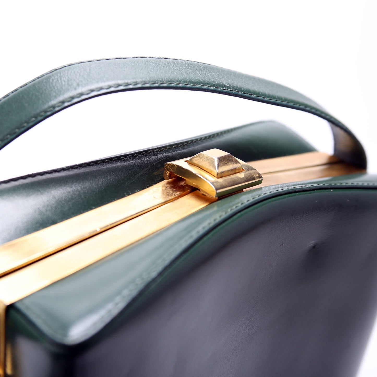 Gucci 001 2174 Box Shoulder   Green Bag