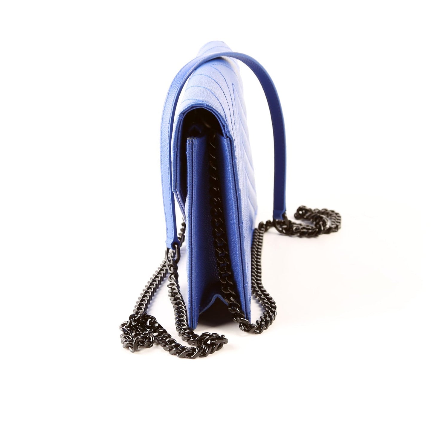 Saint Laurent Envelope Chain Wallet 393953 Blue Bag