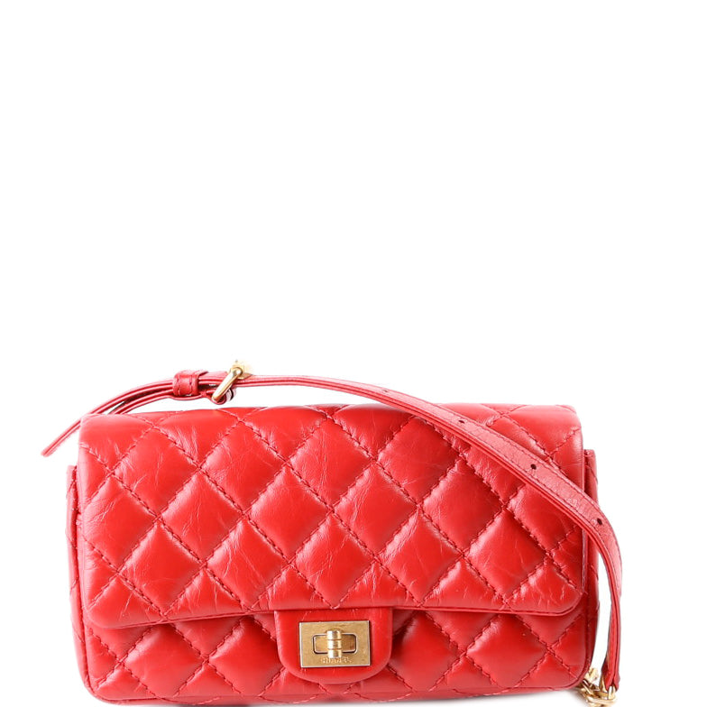 Chanel 2.55 Reissue Quilted Belt 26M Red Bag