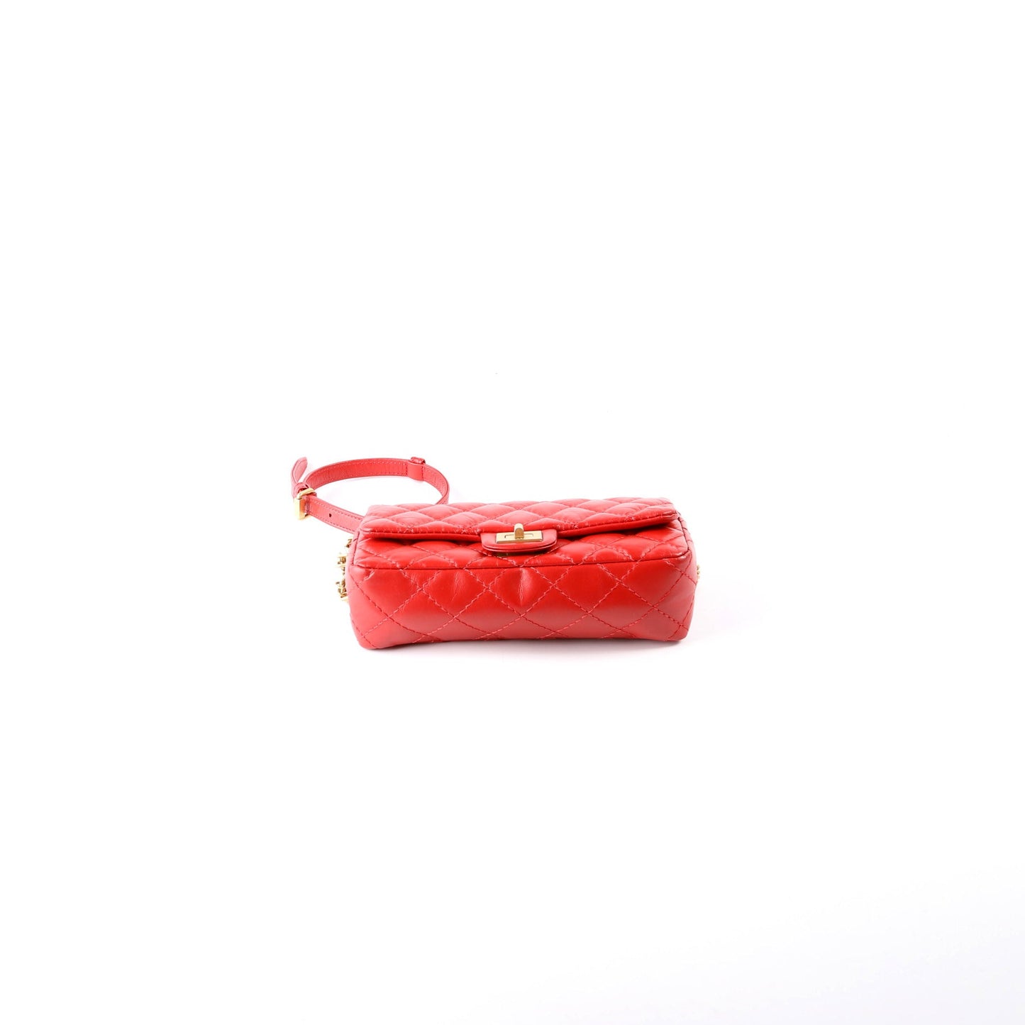 Chanel 2.55 Reissue Quilted Belt 26M Red Bag