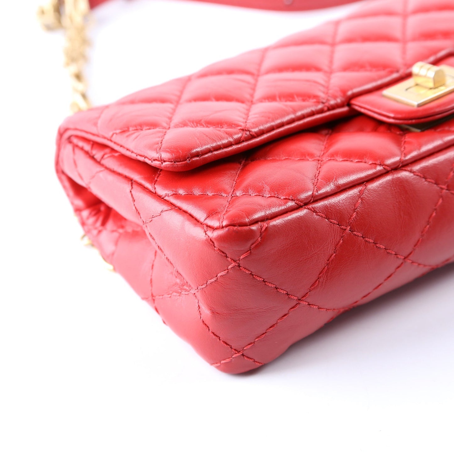 Chanel 2.55 Reissue Quilted Belt 26M Red Bag