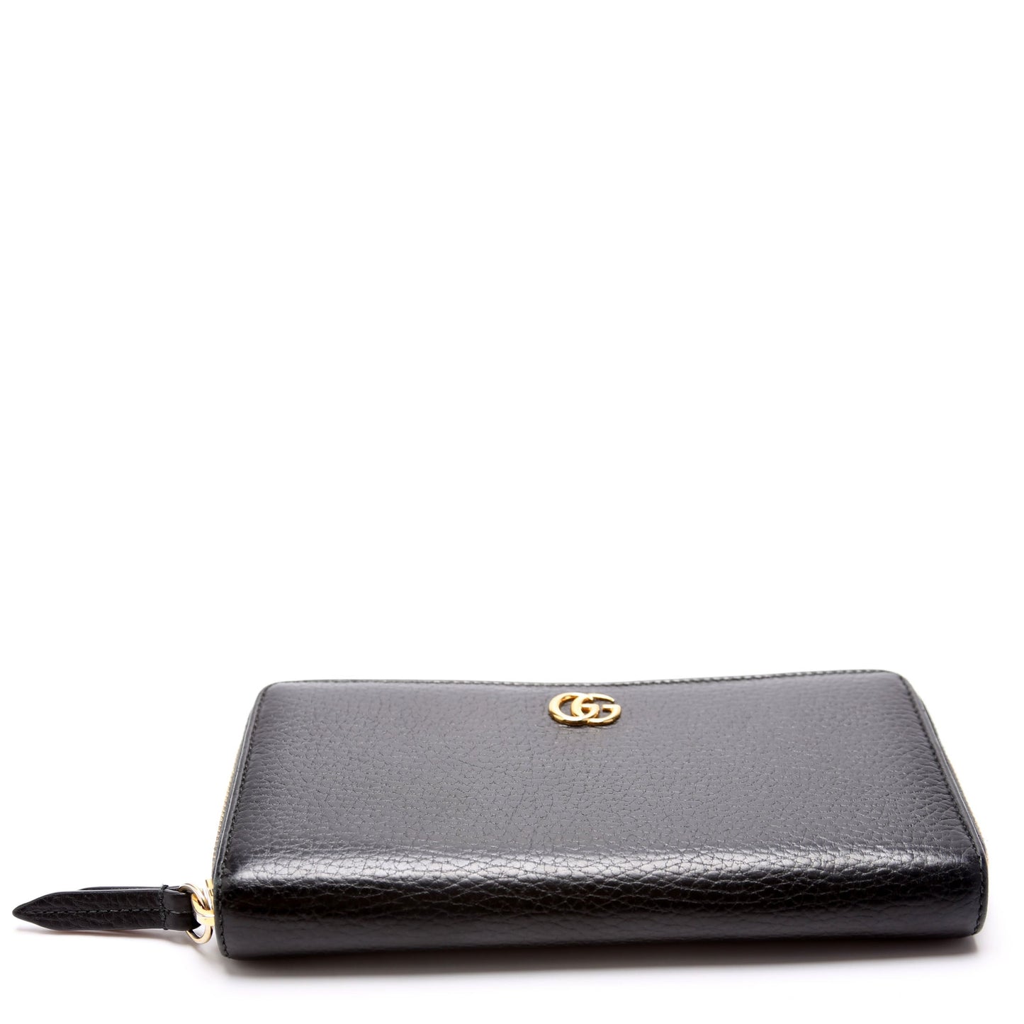 Gucci  GG Leather Zip Around Wallet Black