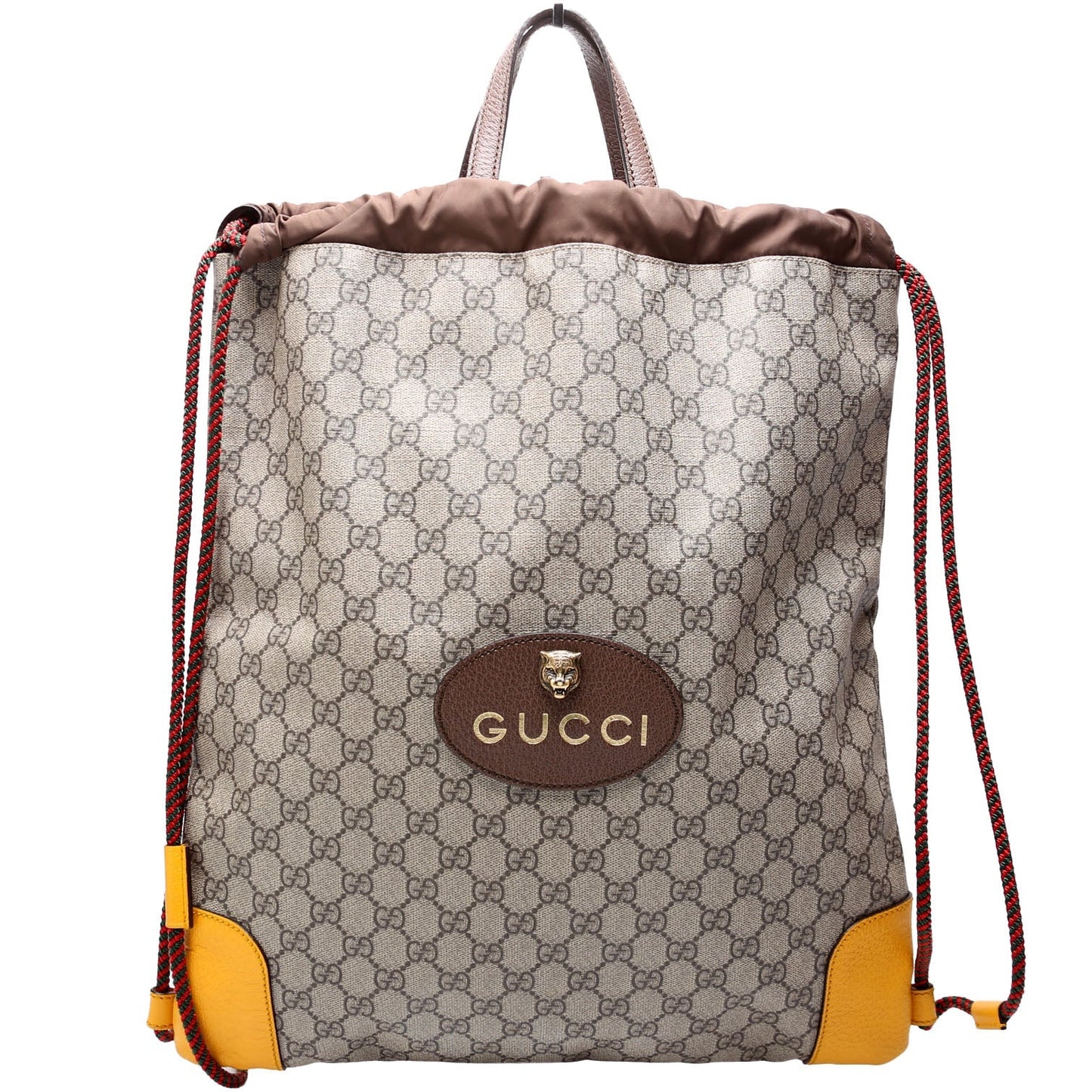 Gucci  Neo   Drawstring Backpack Brown