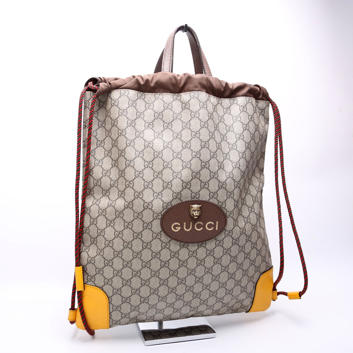 Gucci  Neo   Drawstring Backpack Brown