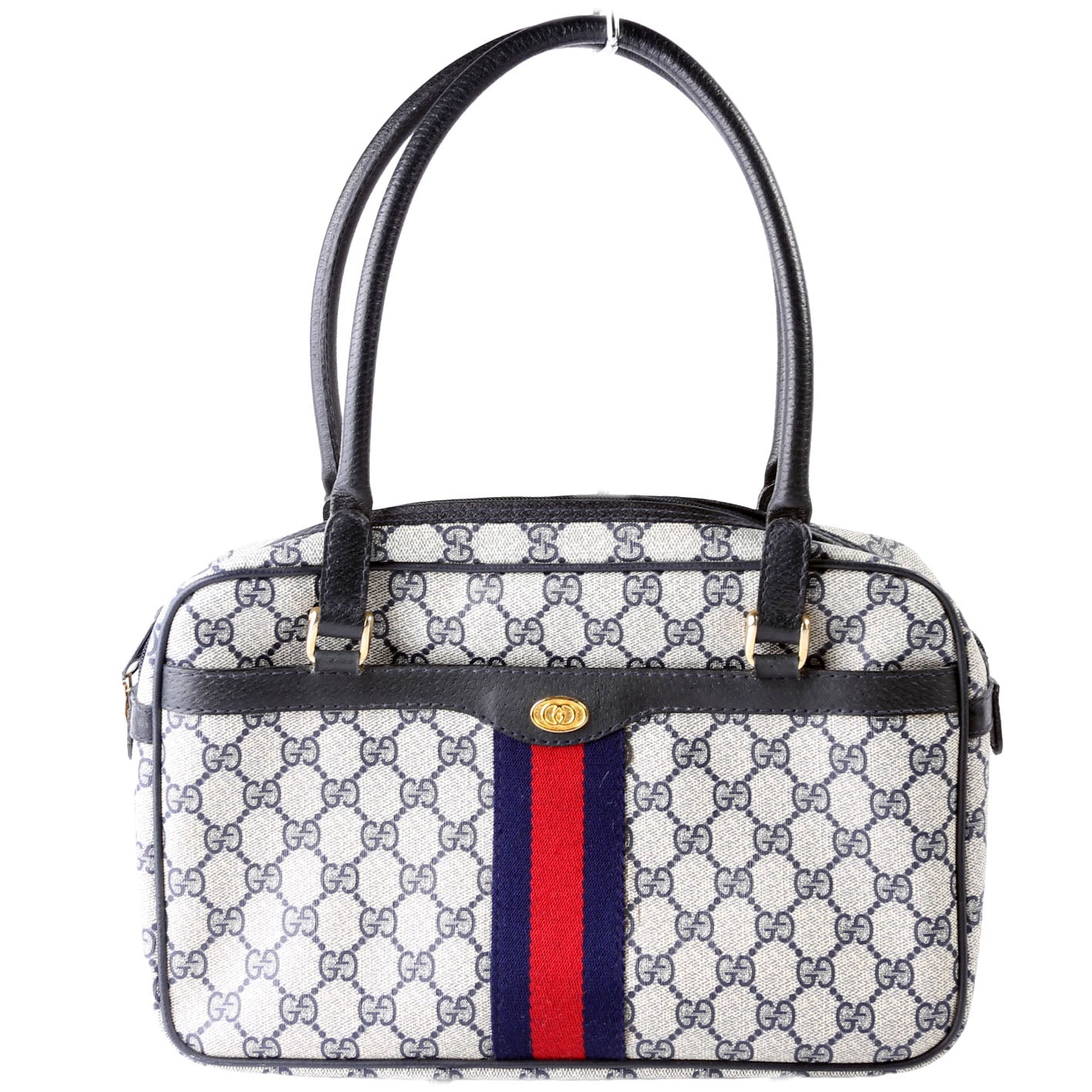 Gucci GG Supreme   Satchel Navy Bag