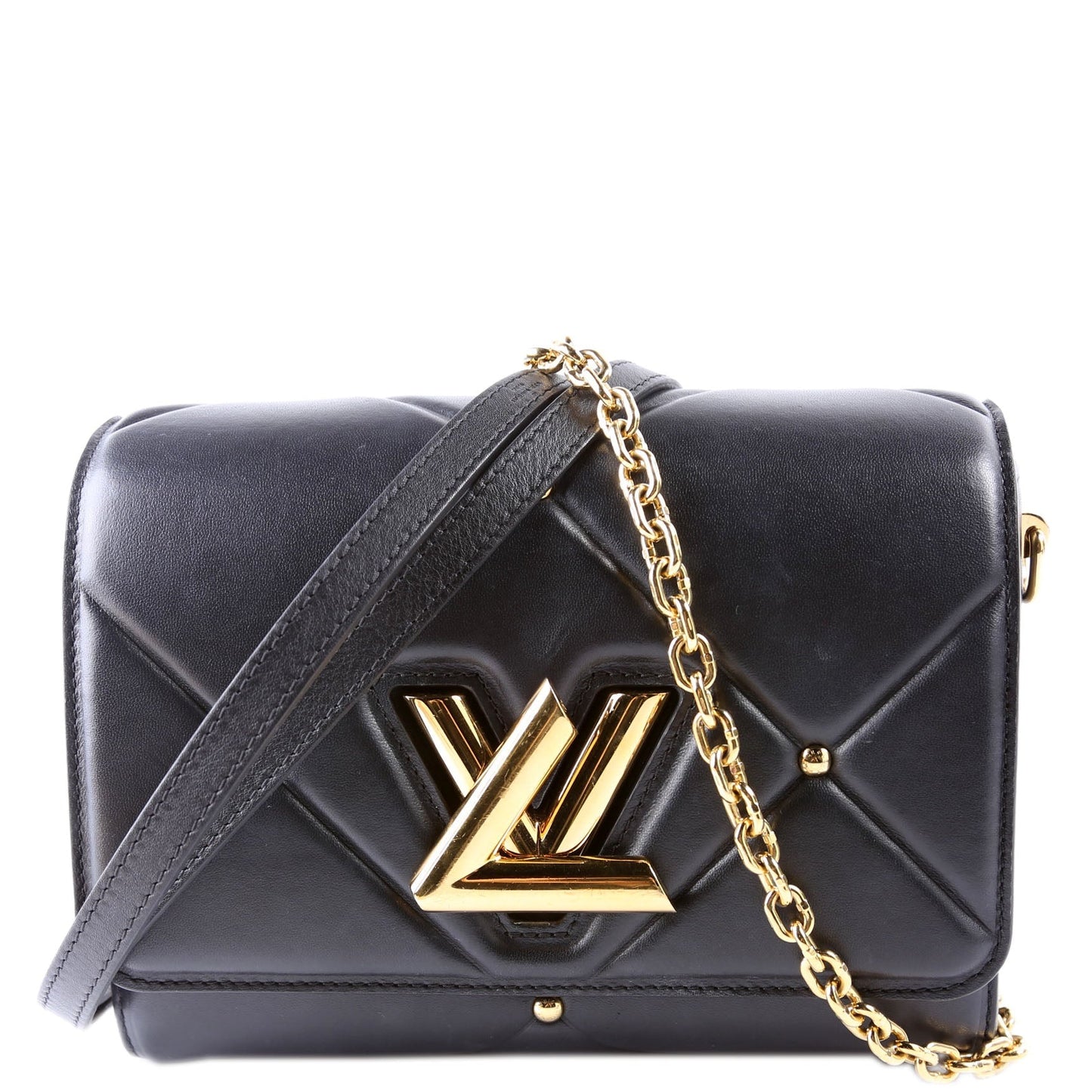 Louis Vuitton Twist MM Quilted Lambskin Black