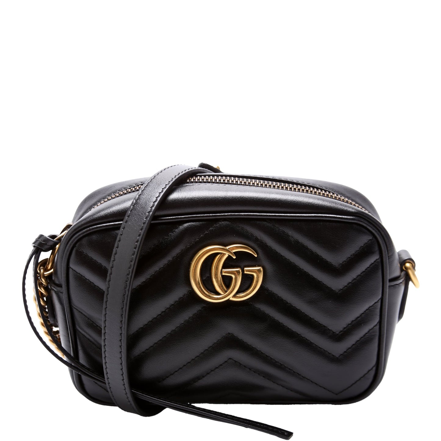 Gucci 448065 Marmont Mini Camera Black Bag