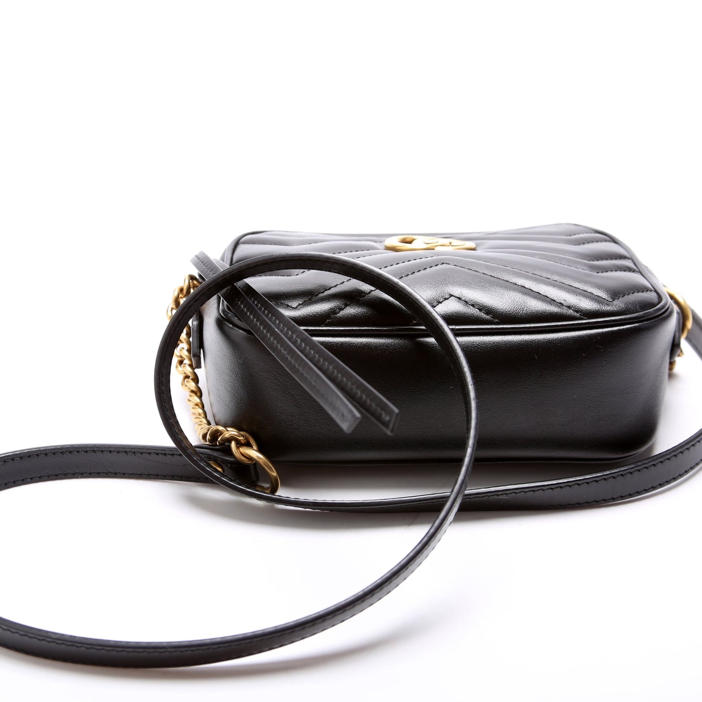 Gucci 448065 Marmont Mini Camera Black Bag