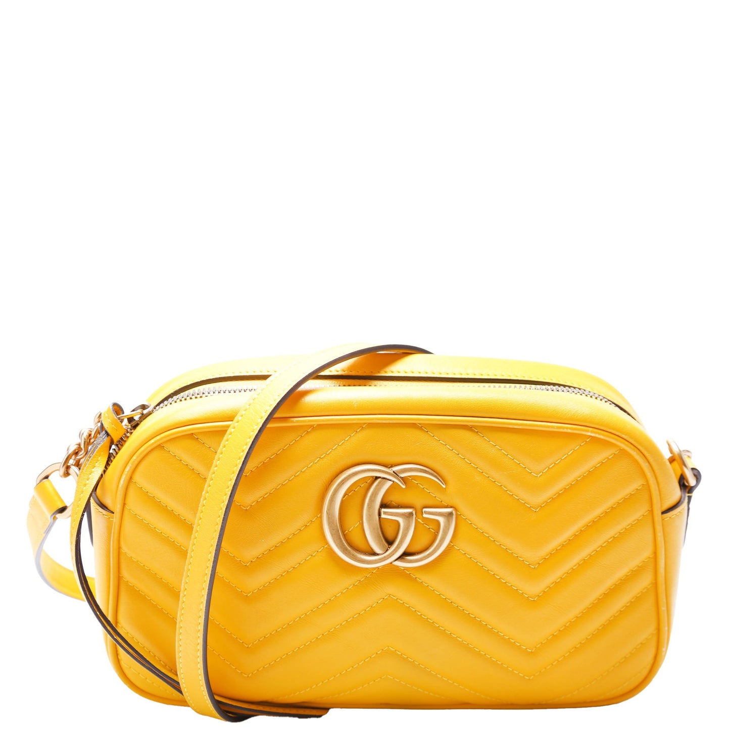 Gucci  Marmont Small Leather Camera Yellow