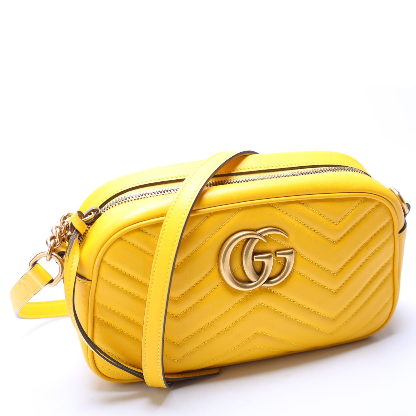 Gucci  Marmont Small Leather Camera Yellow