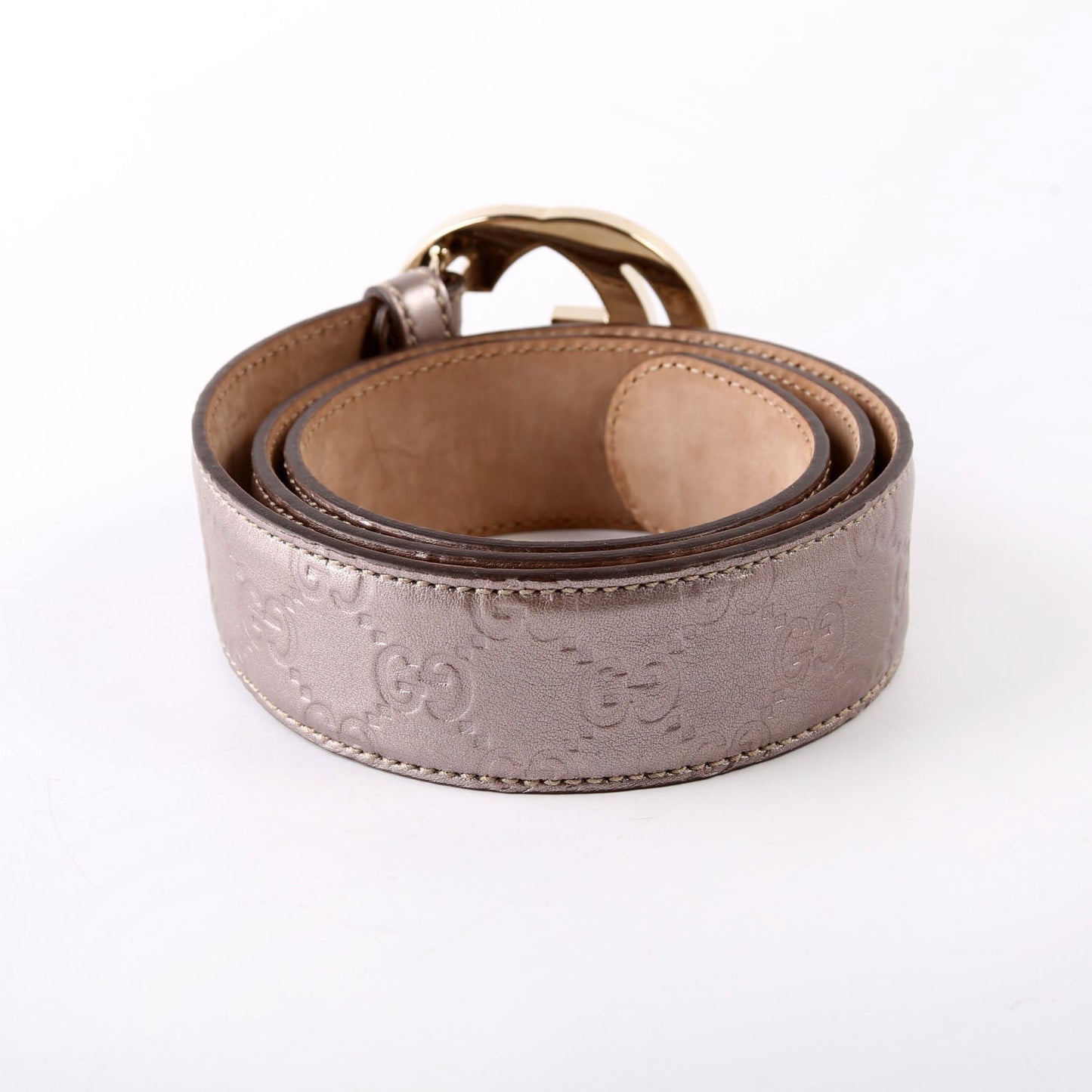 Gucci  Interlocking Leather Belt Size / Taupe