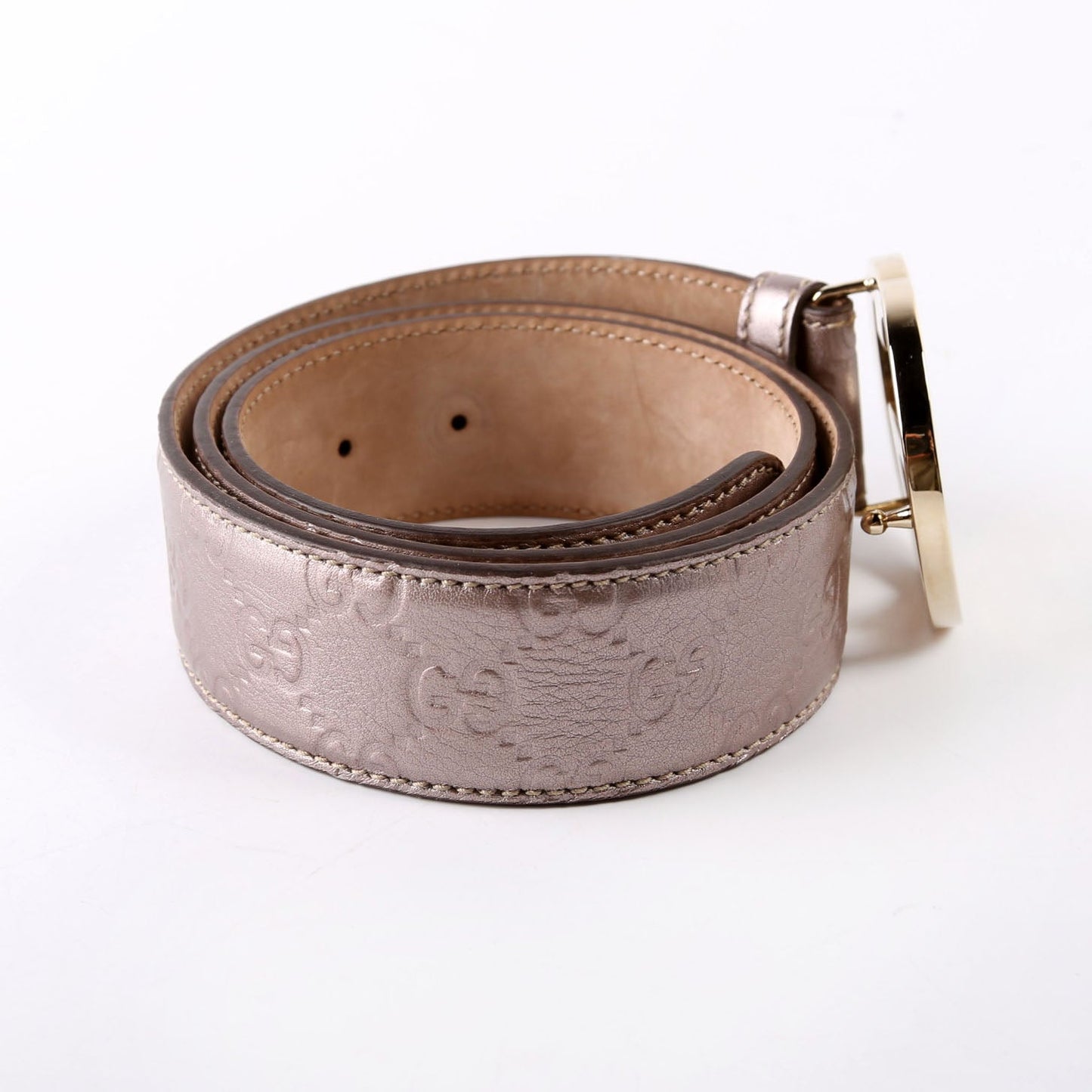 Gucci  Interlocking Leather Belt Size / Taupe