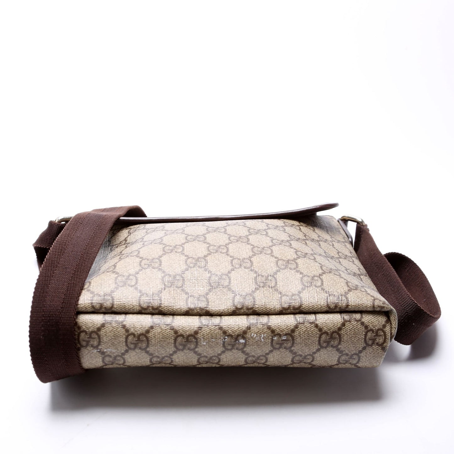 Gucci  GG Supreme Flap Messenger Brown
