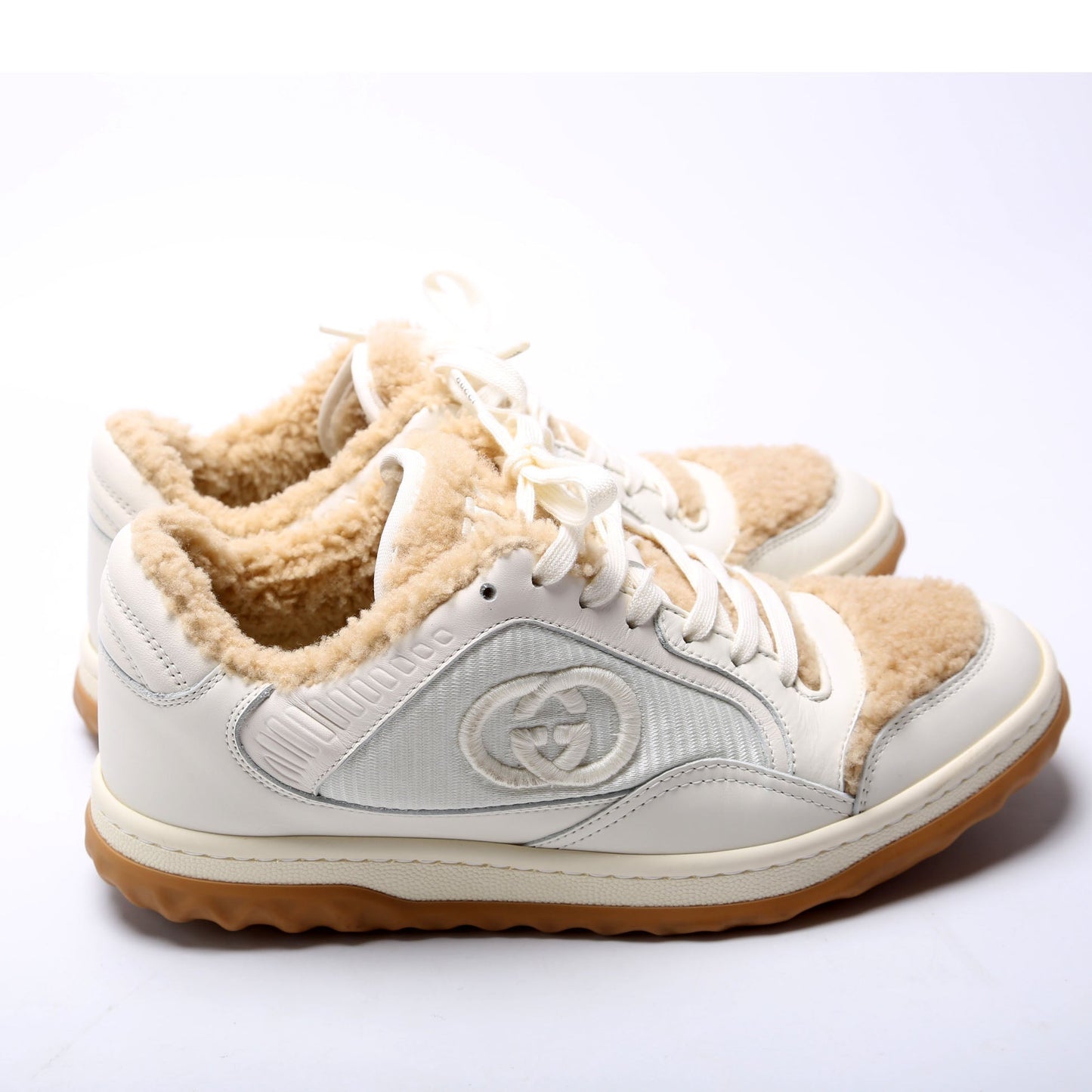 Gucci MAC Sneakers Size . White/Tan