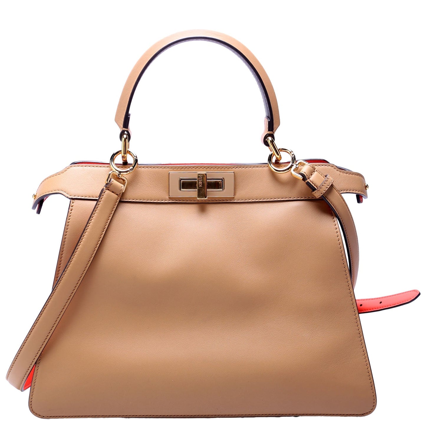 Fendi 8BN321 Peekaboo ISSEU Medium Vitello Leather Bag