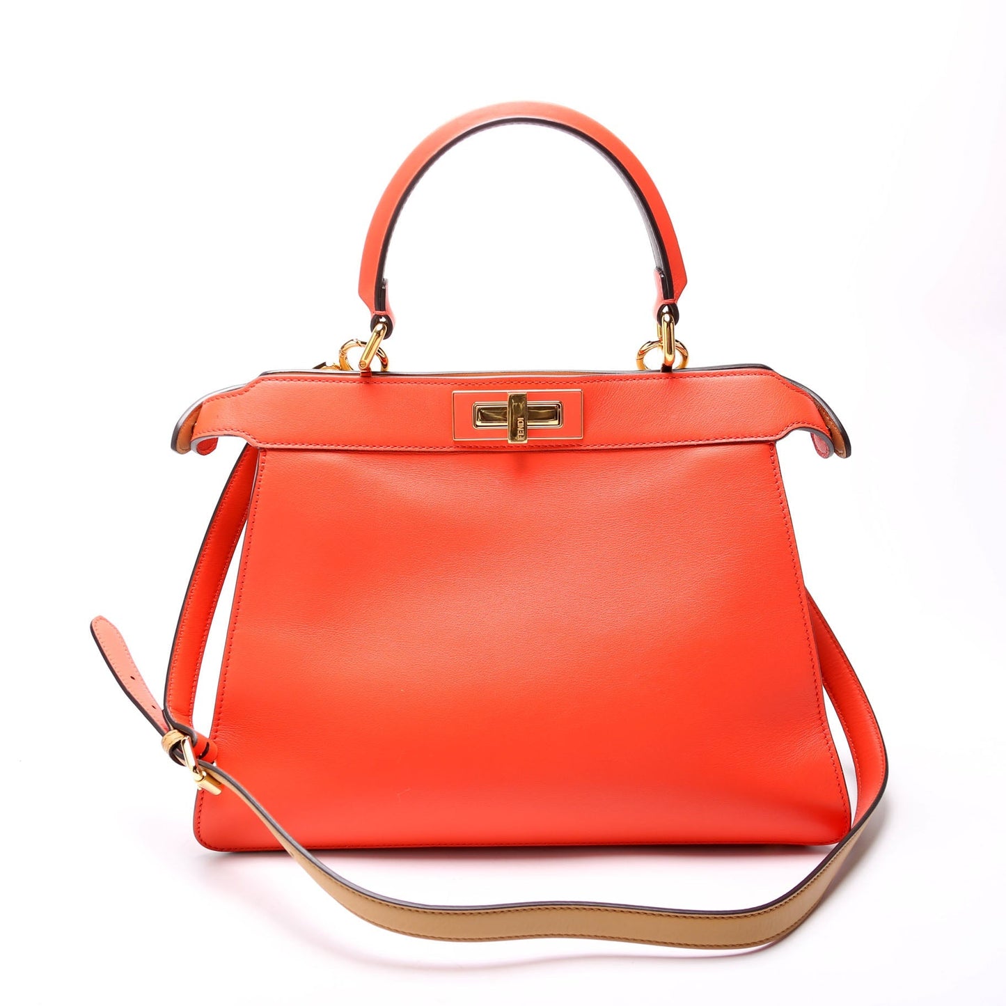 Fendi 8BN321 Peekaboo ISSEU Medium Vitello Leather Bag