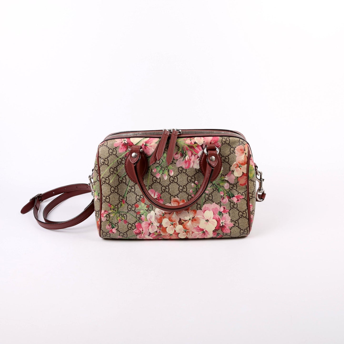 Gucci  GG Supreme Blooms Boston Bag Small