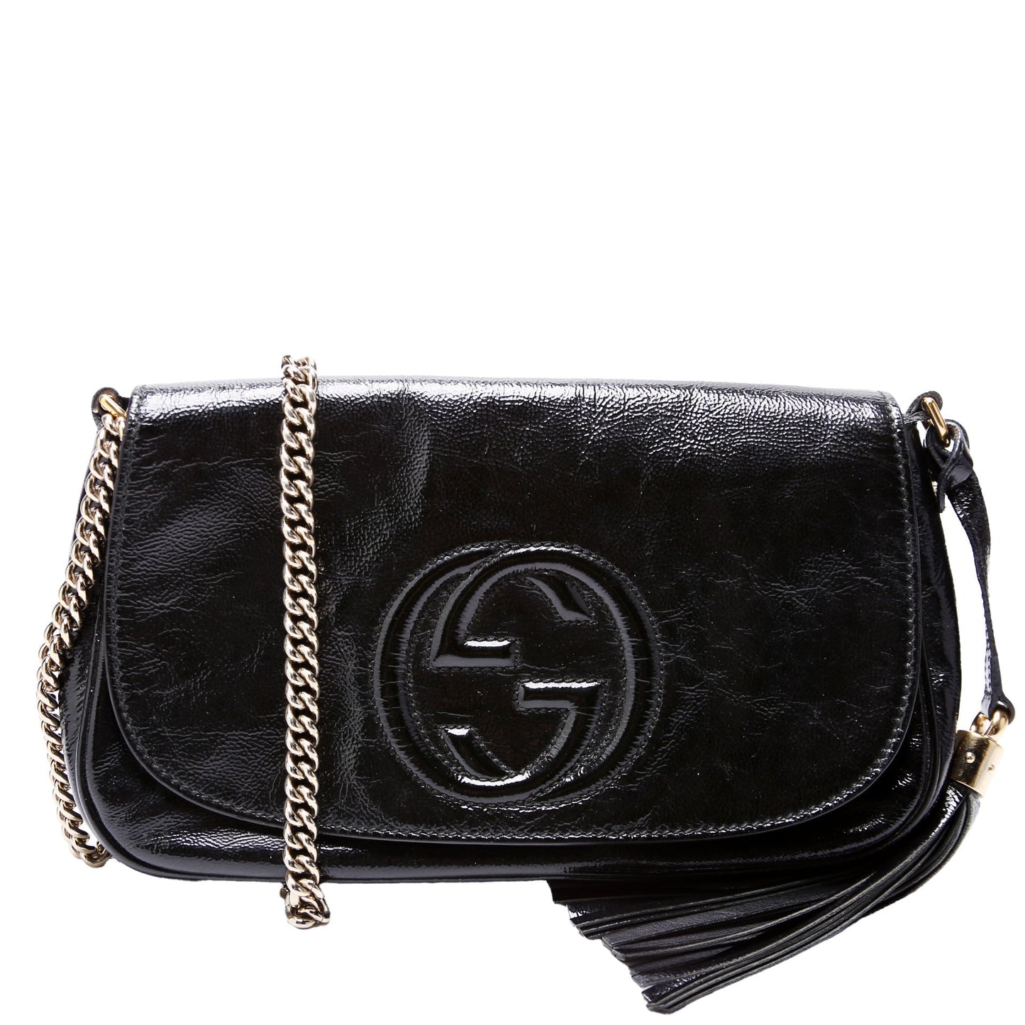 Gucci  Soho Chain Crossbody Medium Patent Black