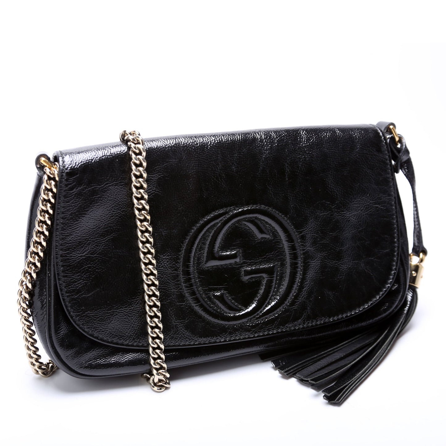 Gucci  Soho Chain Crossbody Medium Patent Black