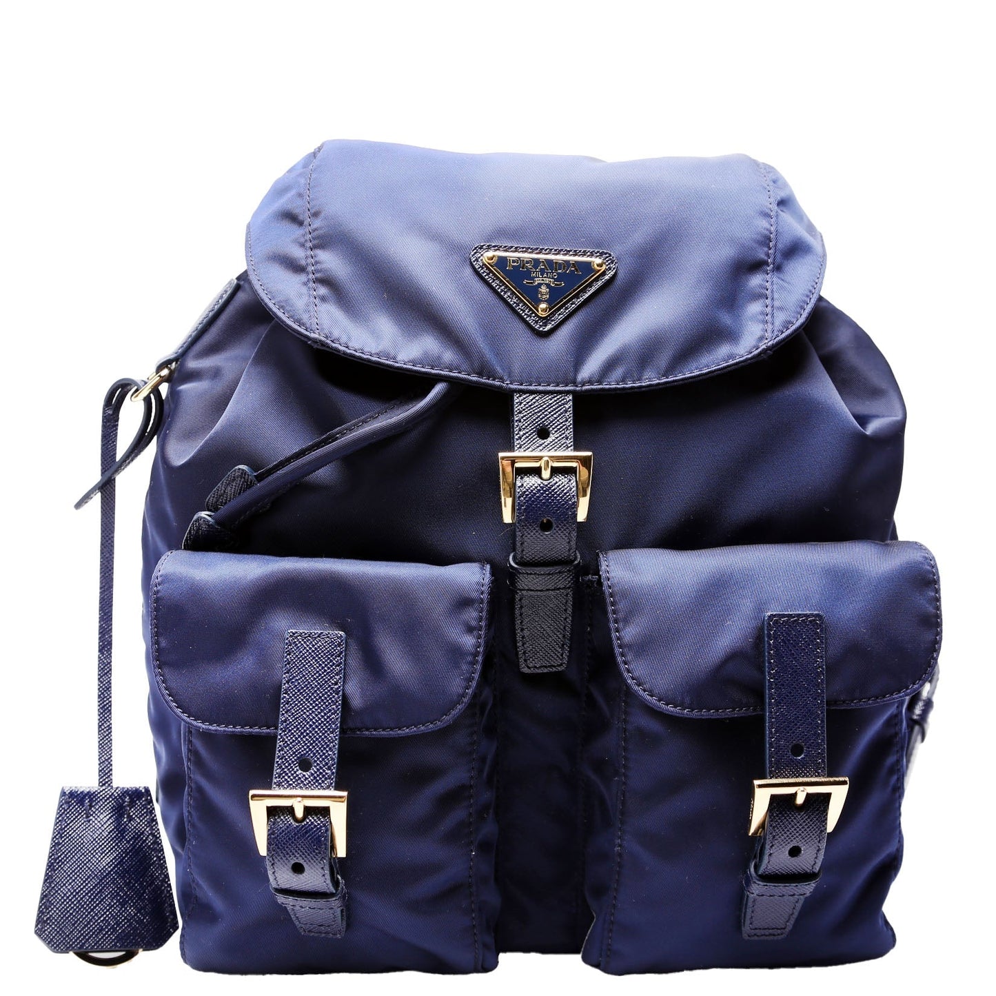 Prada 1BZ677 Re-Nylon Backpack Small Blue Bag
