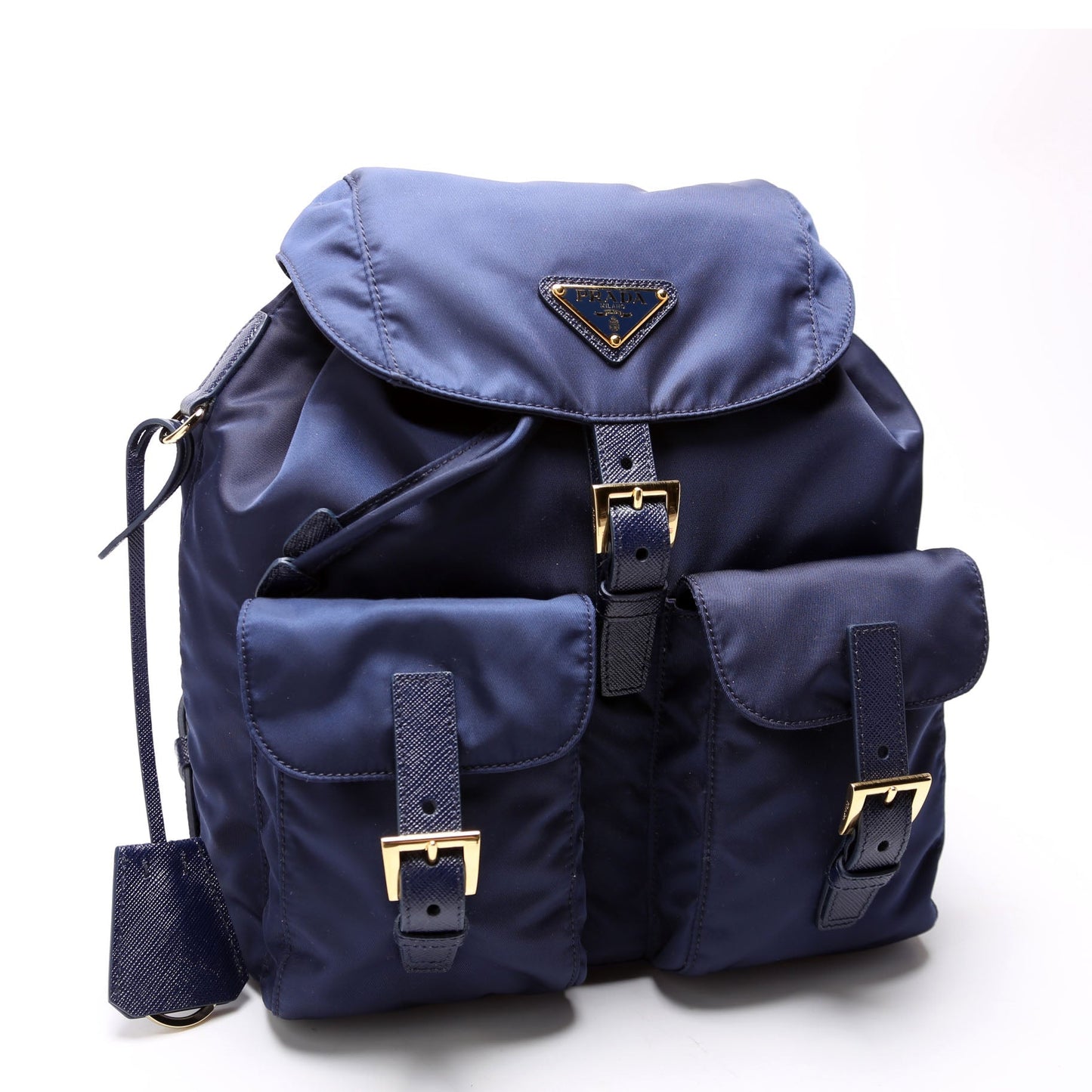 Prada 1BZ677 Re-Nylon Backpack Small Blue Bag