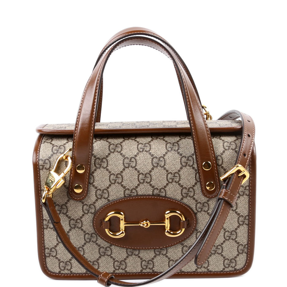 Gucci  GG Supreme  Horsebit Mini Top Handle Bag