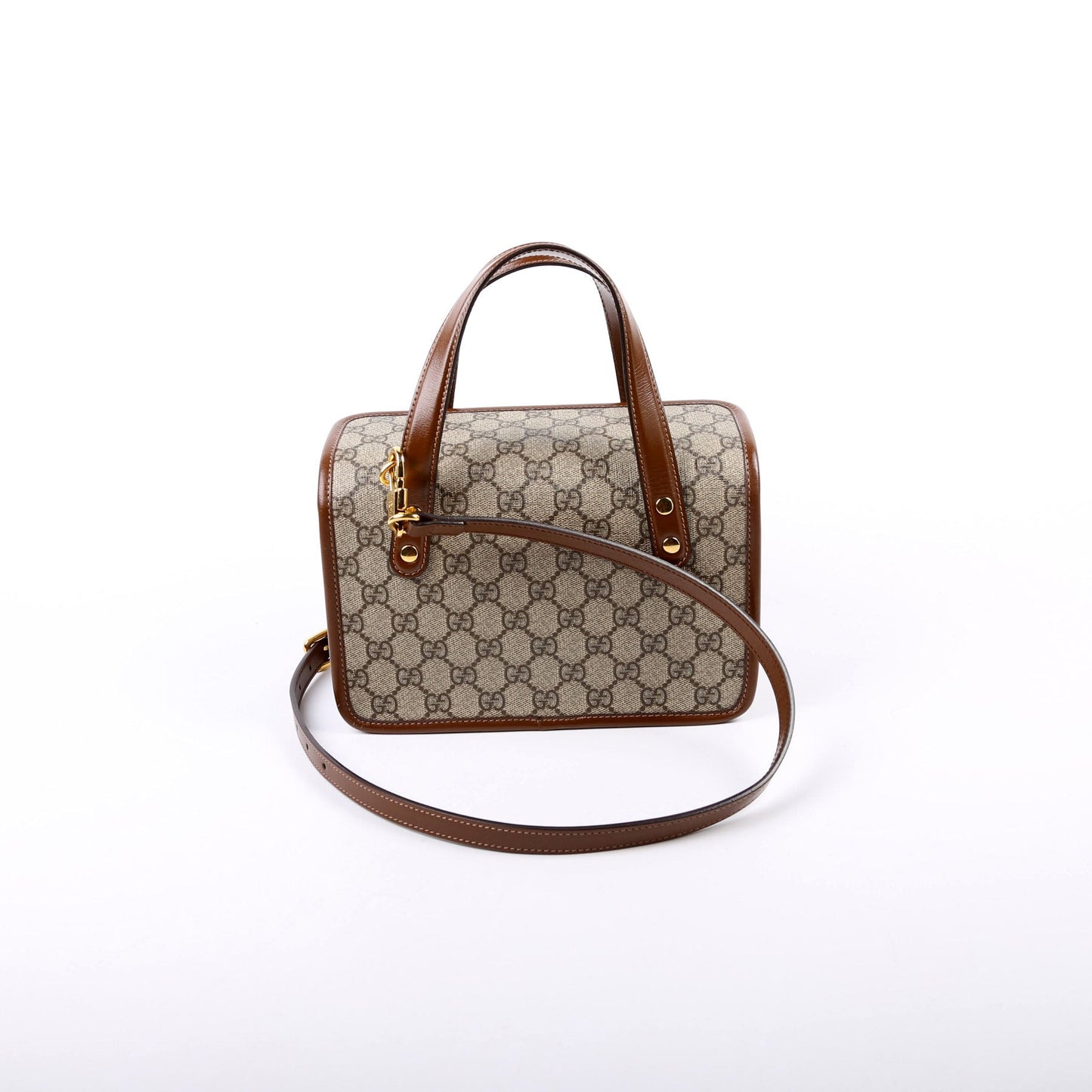 Gucci  GG Supreme  Horsebit Mini Top Handle Bag