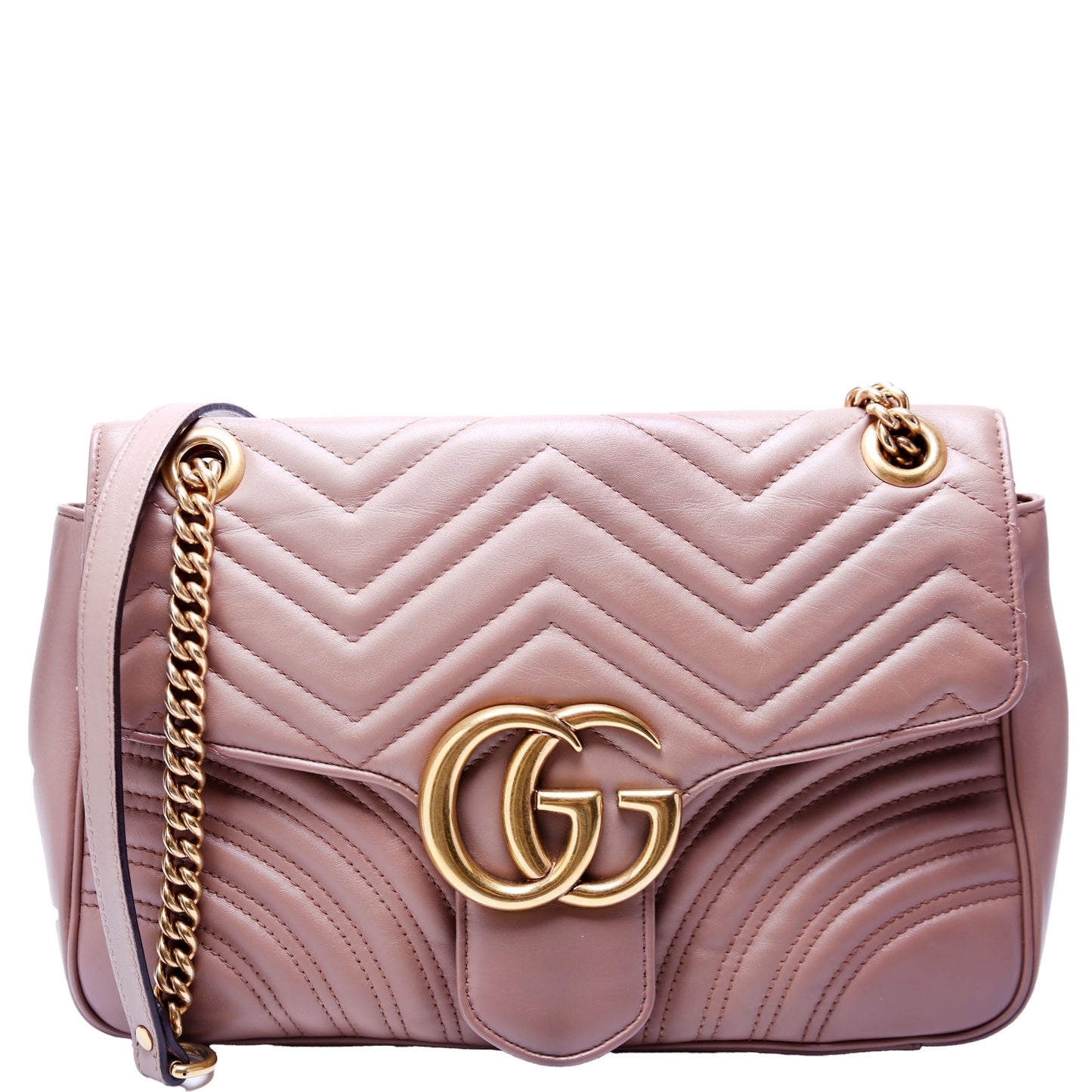 Gucci 443496 Marmont Leather Shoulder Medium Bag