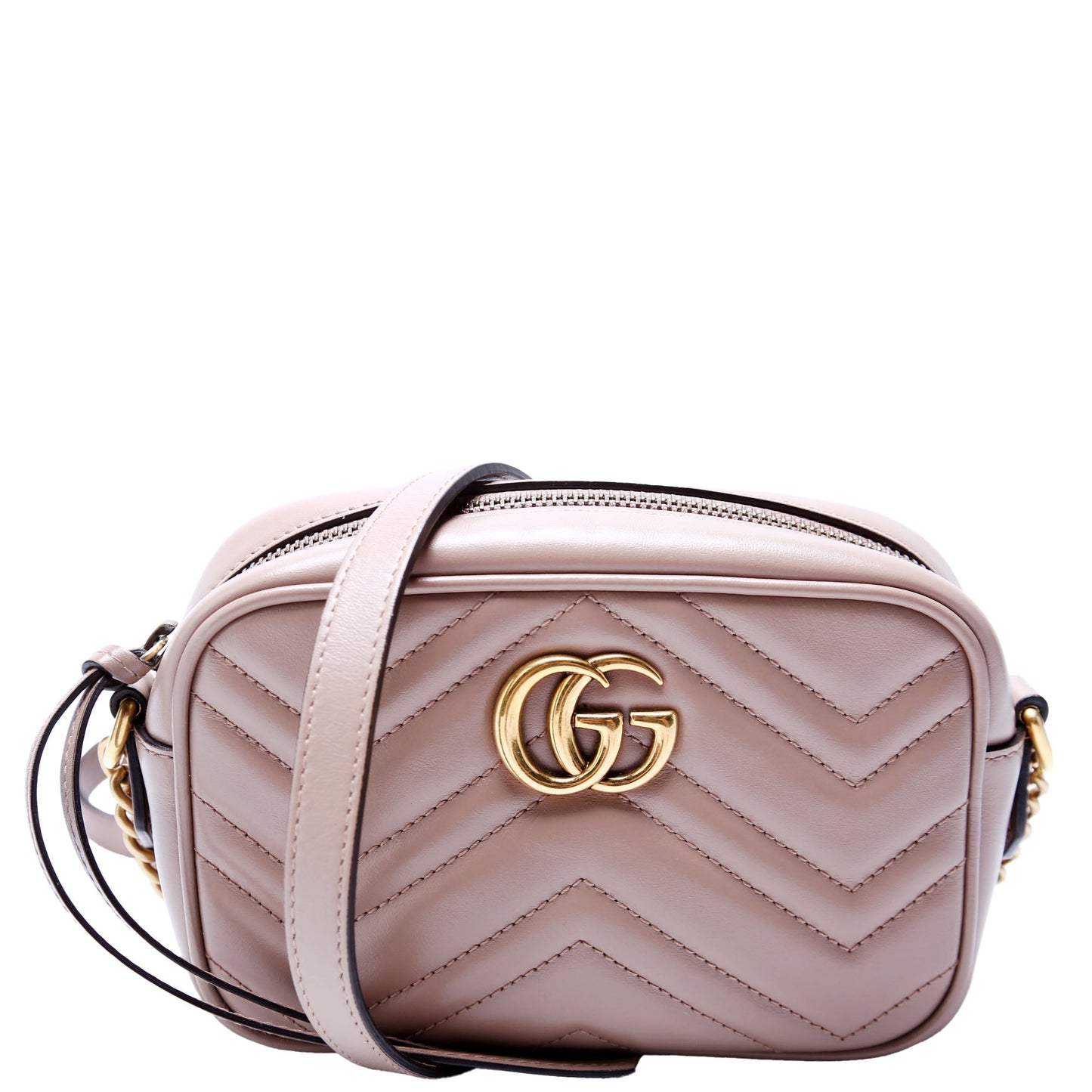Gucci 448065 Marmont Mini Camera Nude Bag
