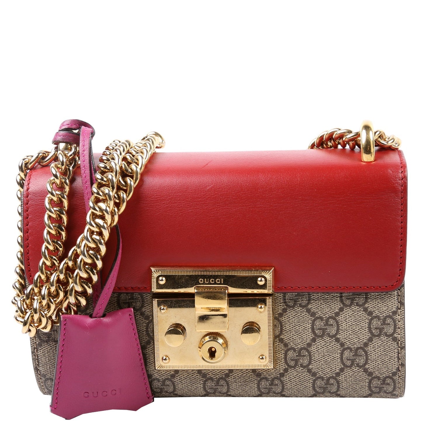 Gucci  Padlock GG Supreme Small Red