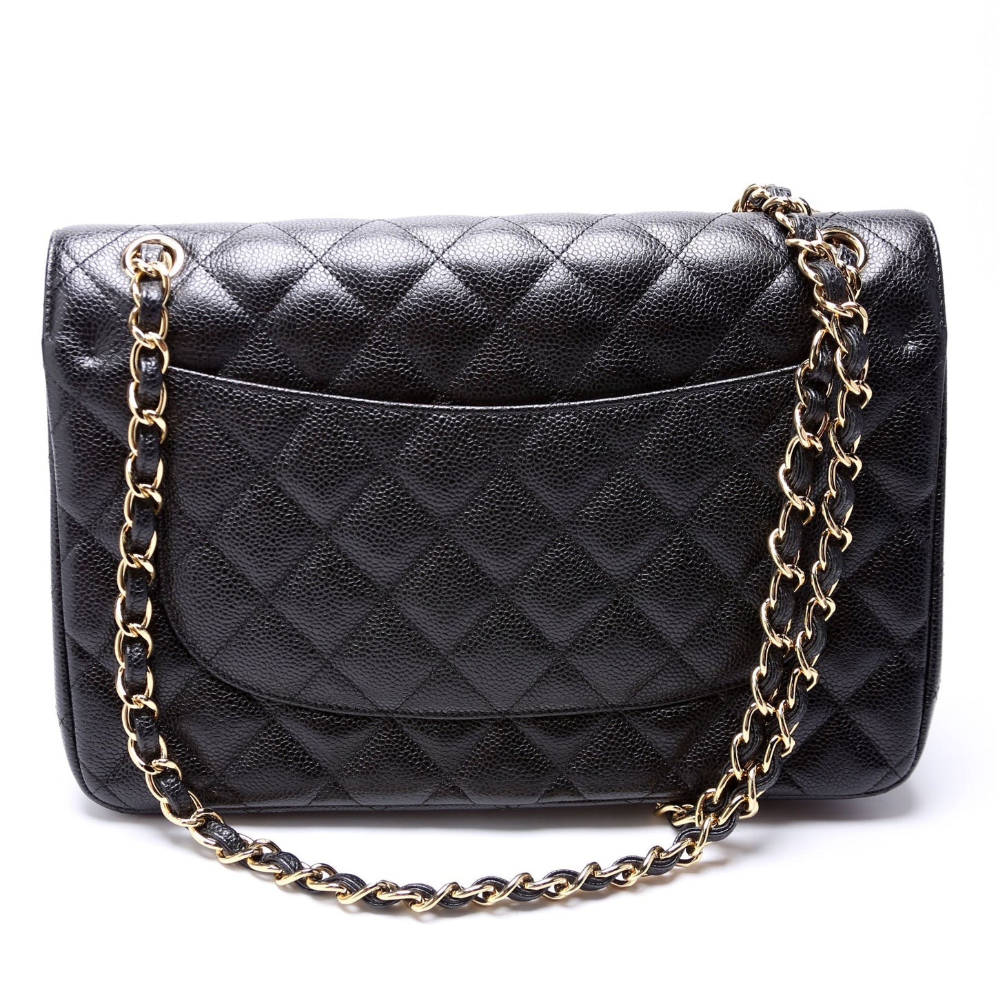 Chanel Classic Flap Jumbo Caviar 25-28M Black Bag