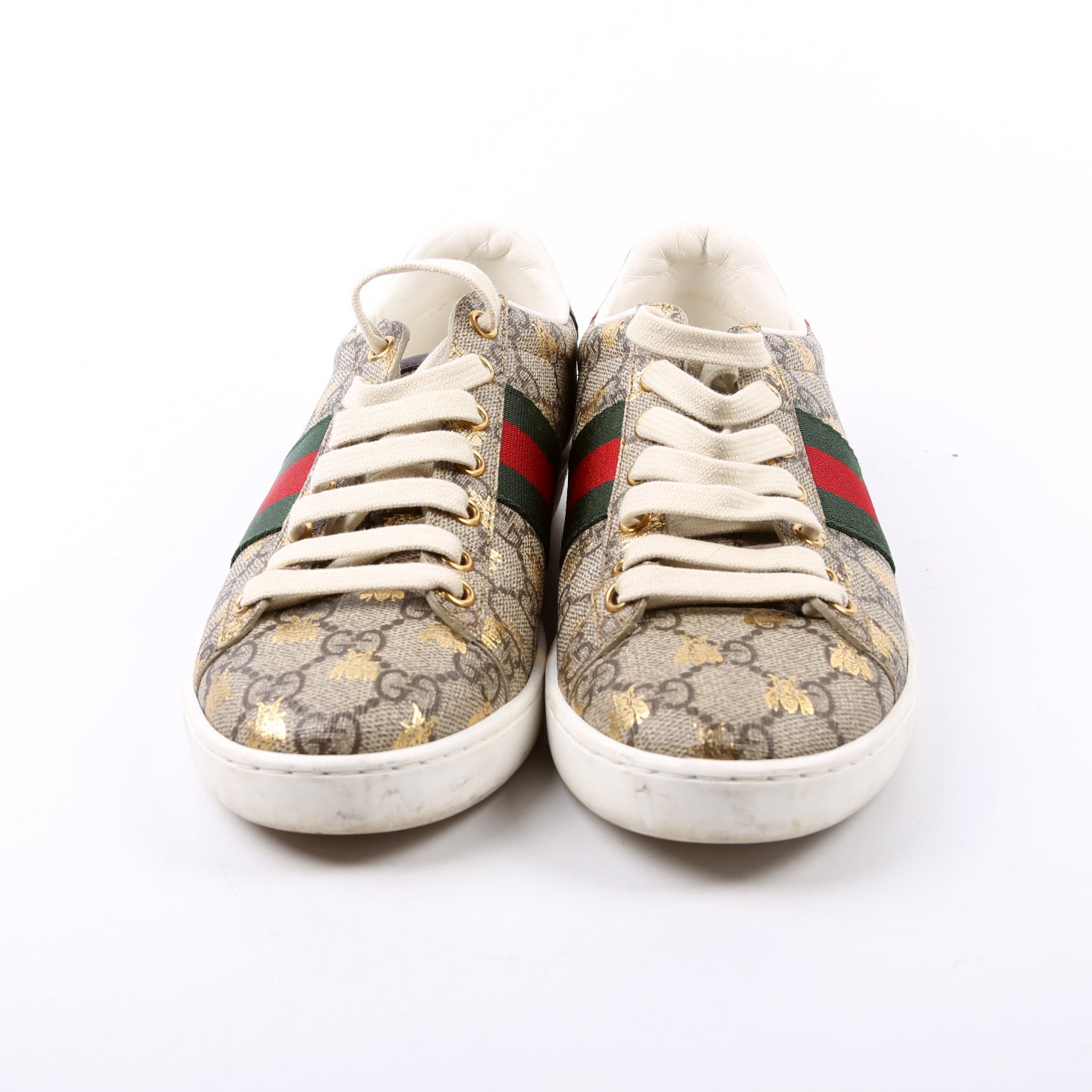 Gucci Ace Web GG Supreme Bee Sneakers Size  Beige/Multicolor