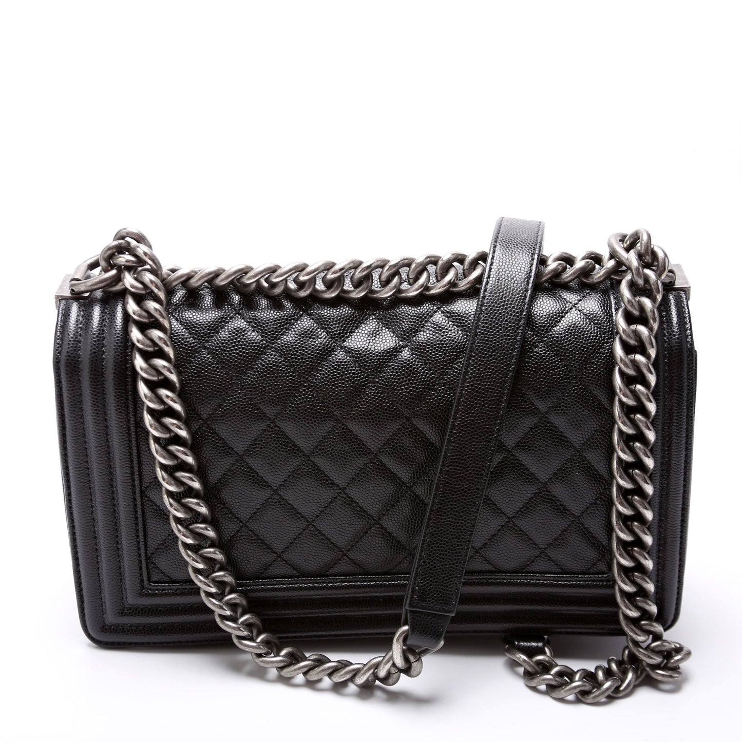Chanel Boy Flap Medium New Caviar 25-28M Black Bag