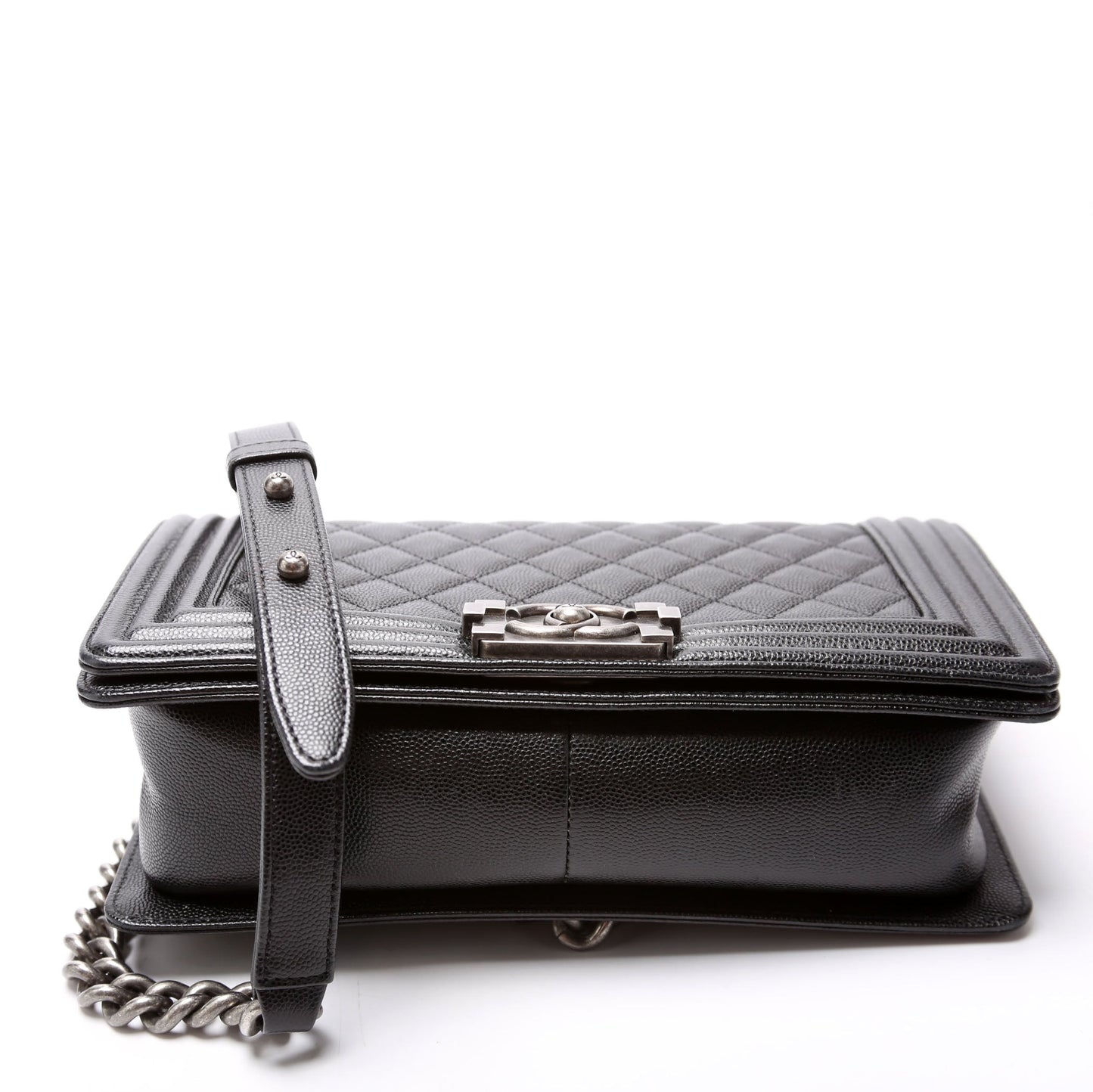 Chanel Boy Flap Medium New Caviar 25-28M Black Bag