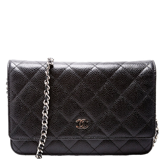 Chanel WOC Classic Quilted Caviar Black Bag