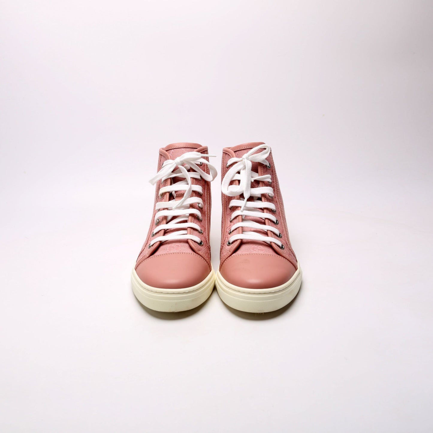 Gucci GG Canvas High Top Sneakers Size . Pink