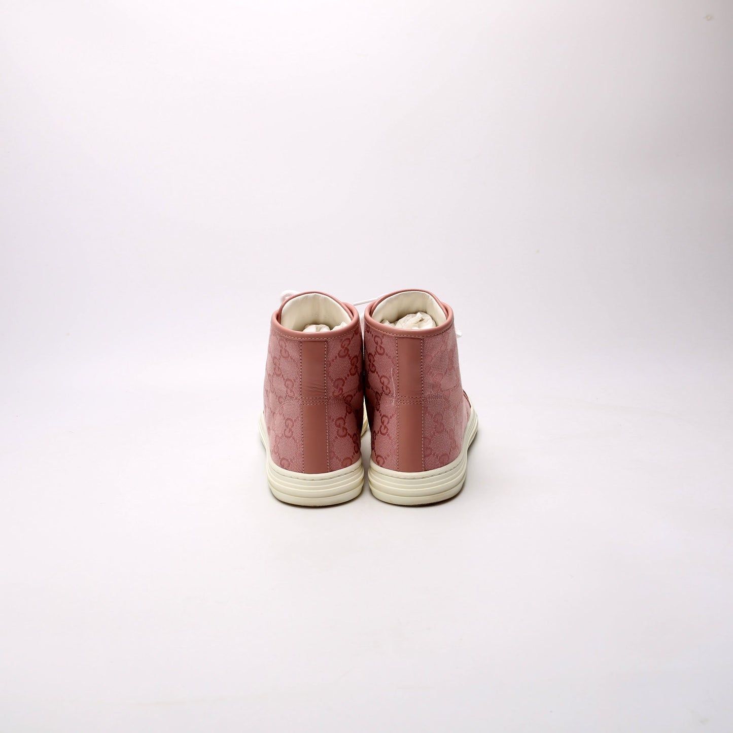 Gucci GG Canvas High Top Sneakers Size . Pink
