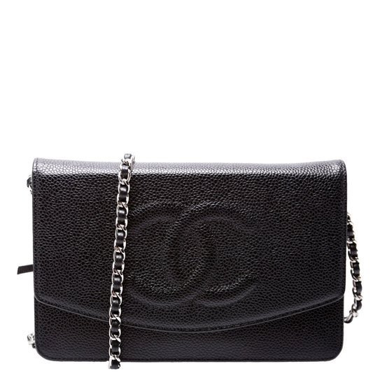 Chanel WOC Timeless CC Caviar Black Bag