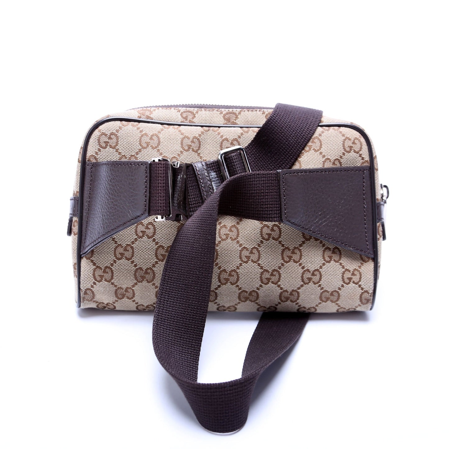 Gucci 449174 GG Canvas Belt Brown Bag