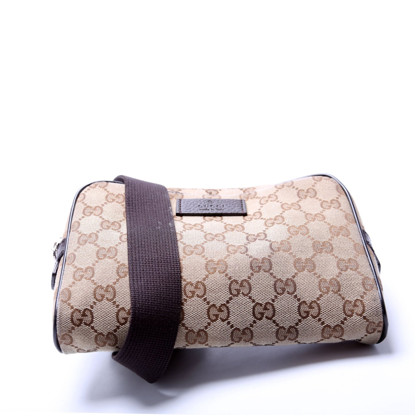 Gucci 449174 GG Canvas Belt Brown Bag