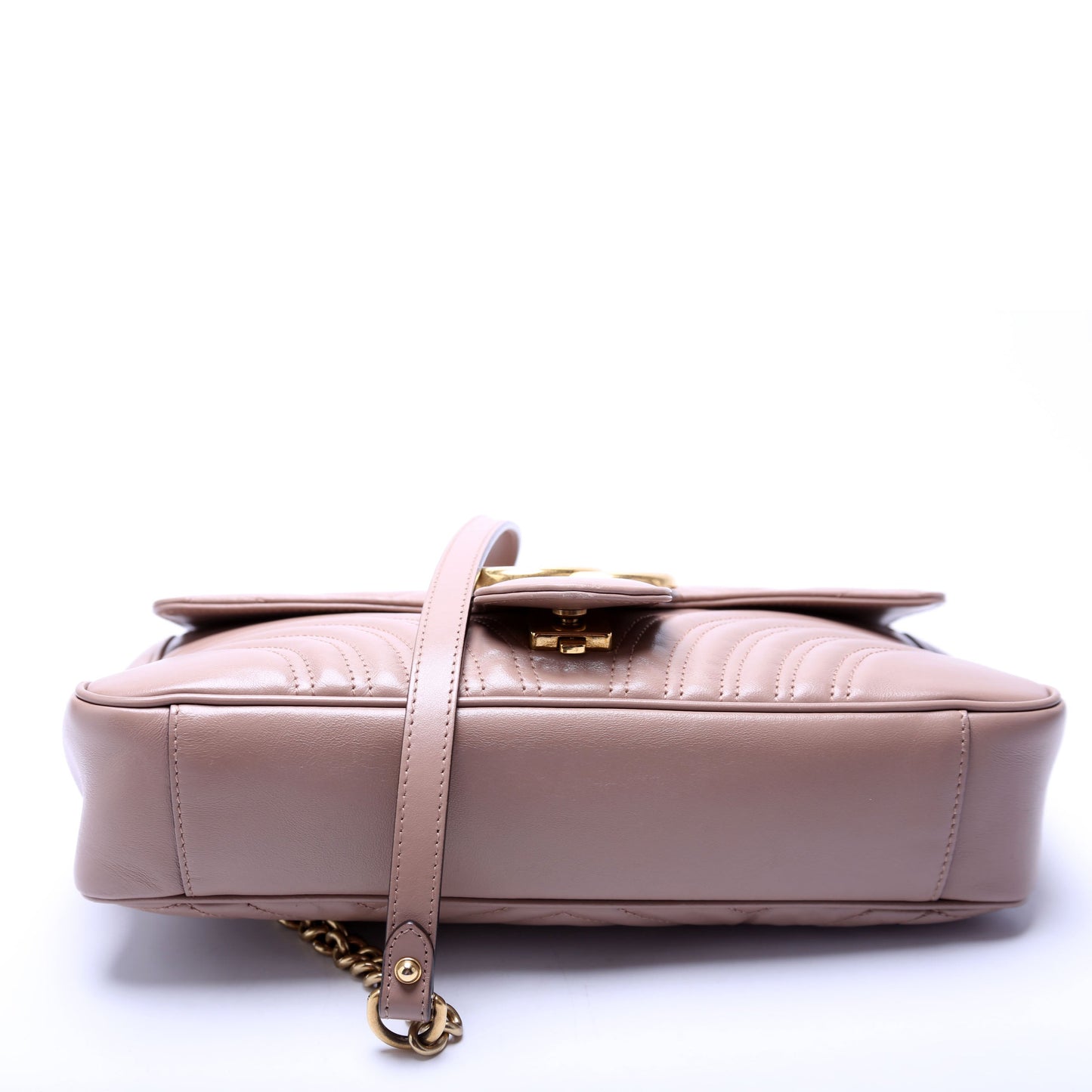 Gucci  Marmont Leather Shoulder Medium Nude
