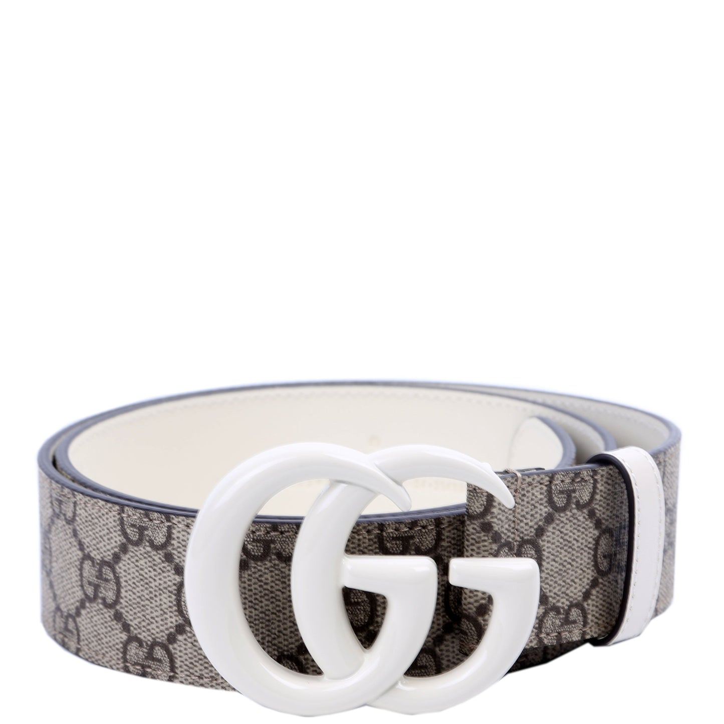 Gucci  Marmont GG Supreme Belt Size / White
