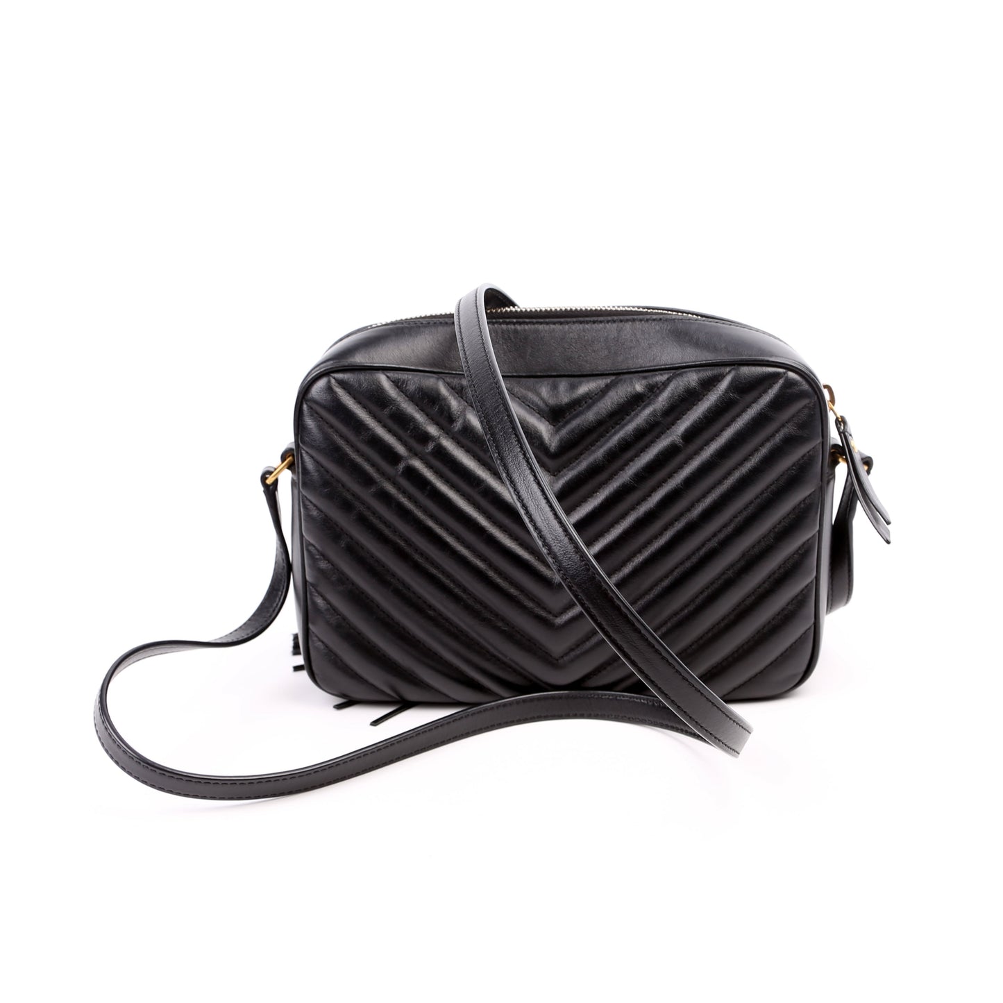 Saint Laurent Lou Camera Quilted 612544 Black Bag