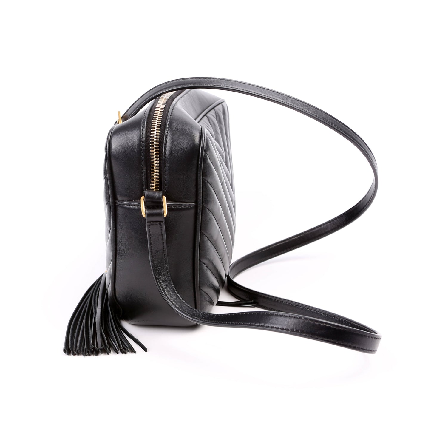 Saint Laurent Lou Camera Quilted 612544 Black Bag