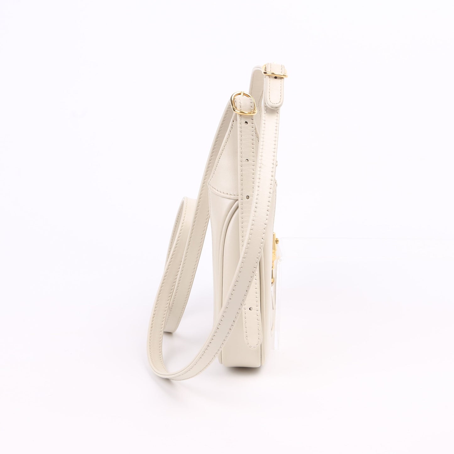 Gucci 637091 Jackie 1961 Mini Hobo Leather White Bag