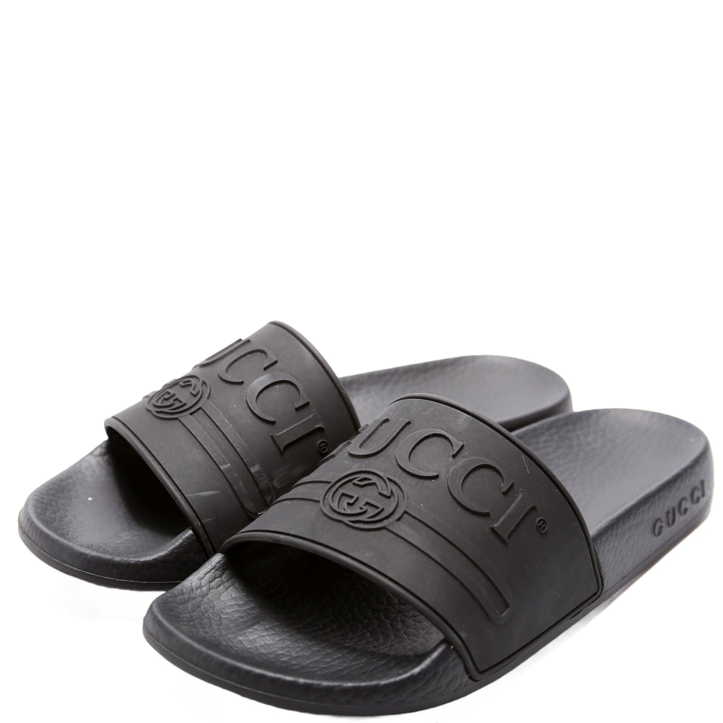 Gucci Logo Rubber Slides Size  Black