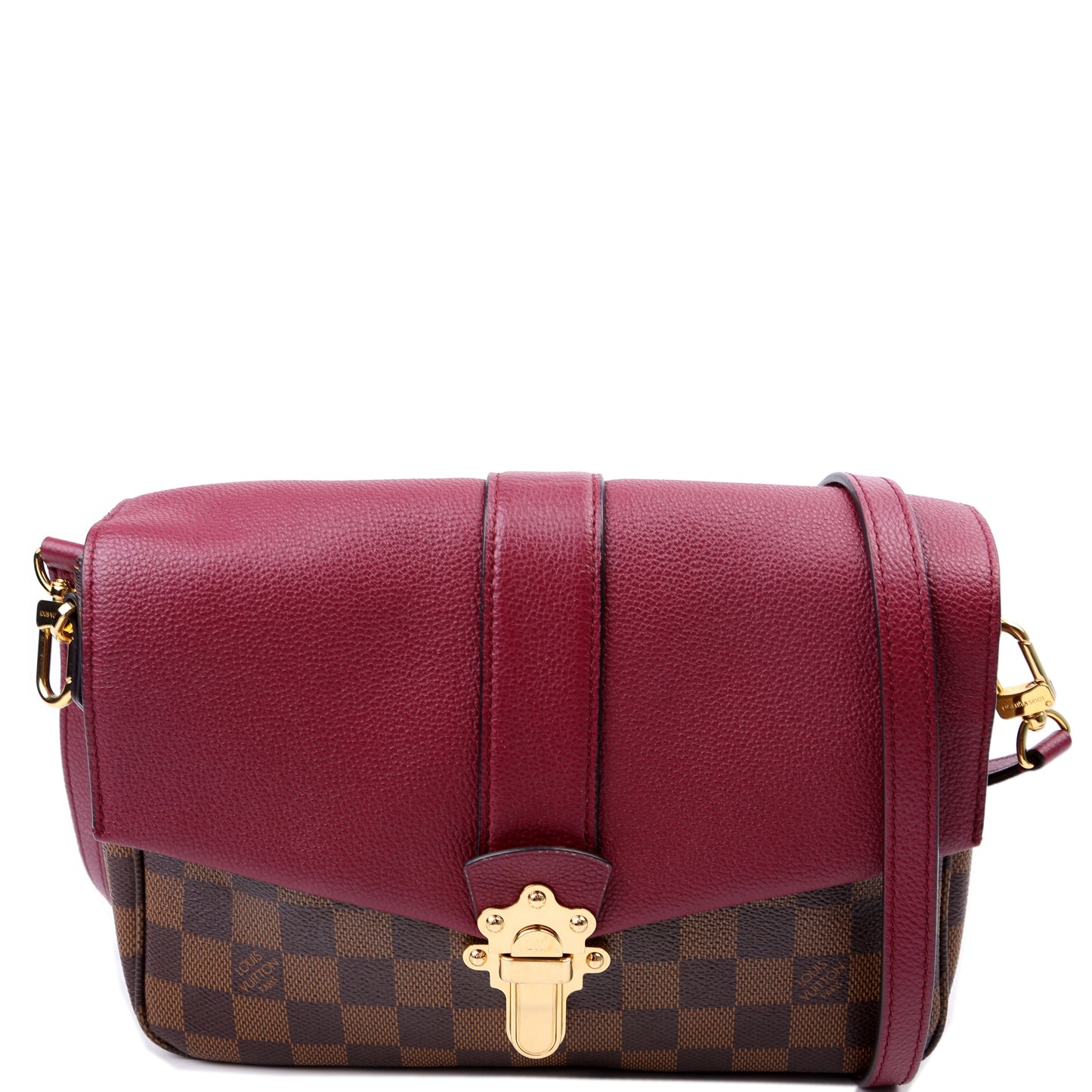 Louis Vuitton Clapton Crossbody Damier Ebene Burgundy