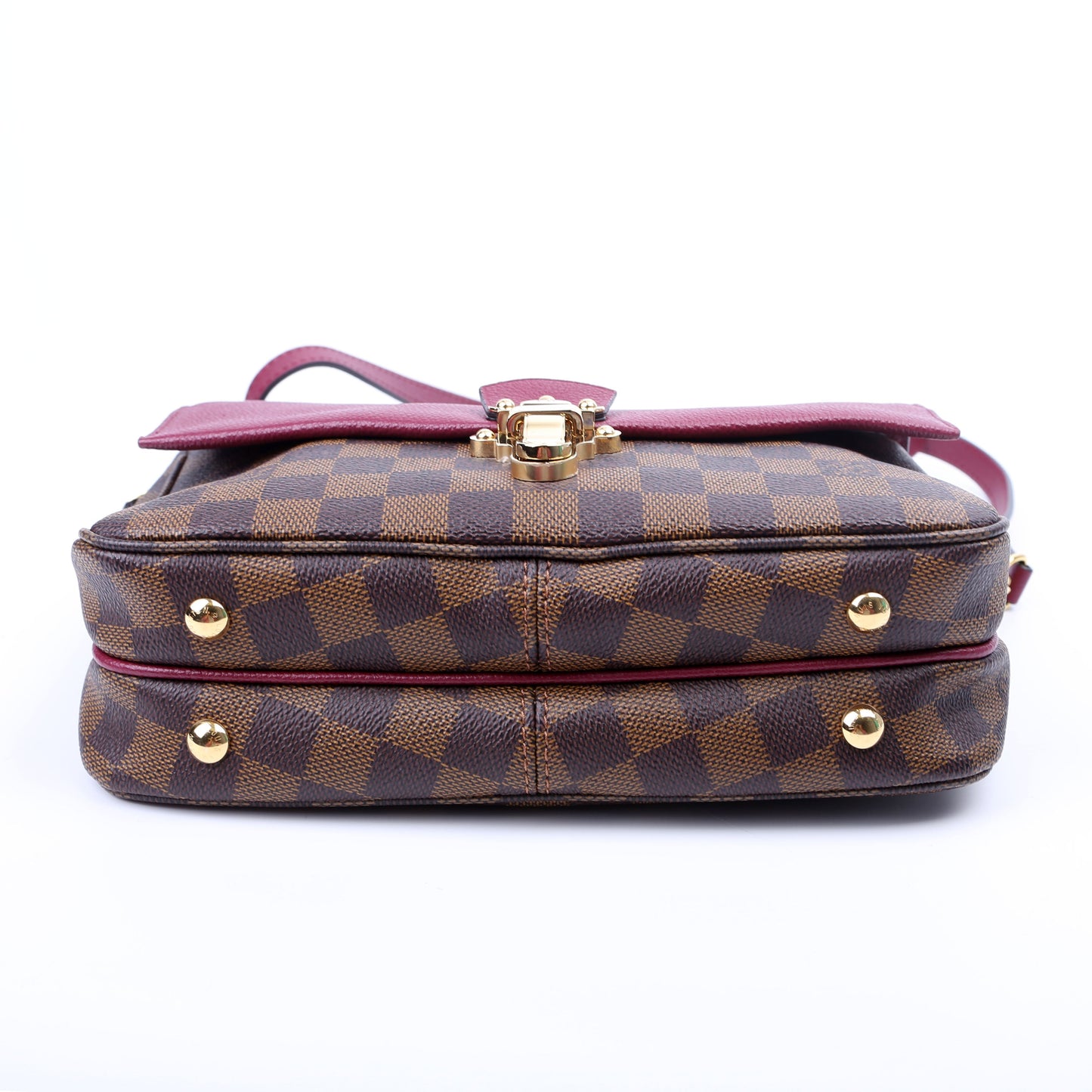Louis Vuitton Clapton Crossbody Damier Ebene Burgundy